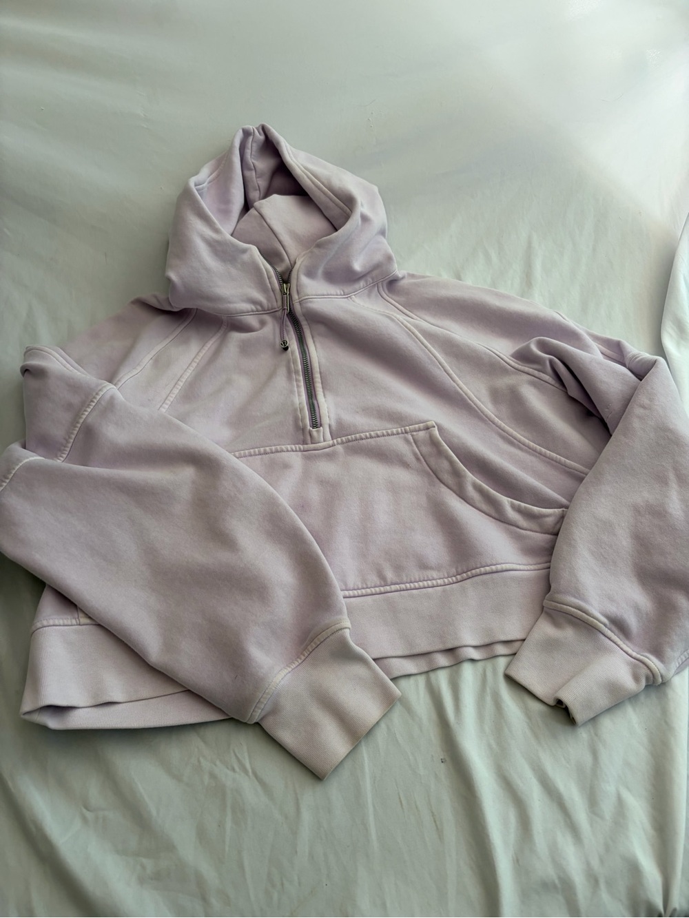 lululemon scuba  Cropped Lavender Quarter Zip Hoodie  purple Size XL